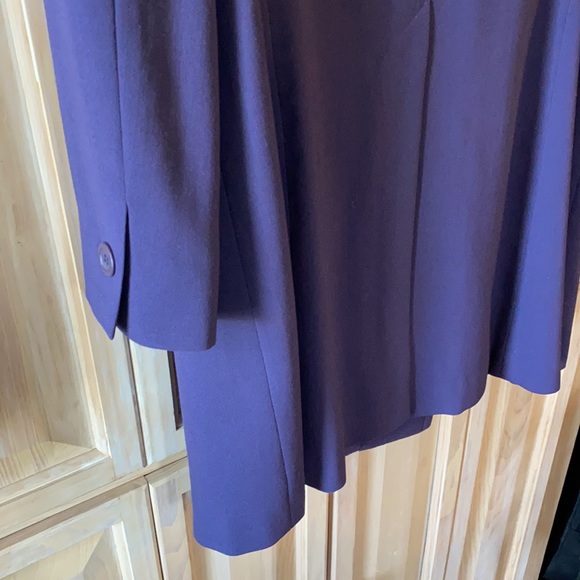 Eggplant purple pants suit wool crepe fully lined - Picture 7 of 12